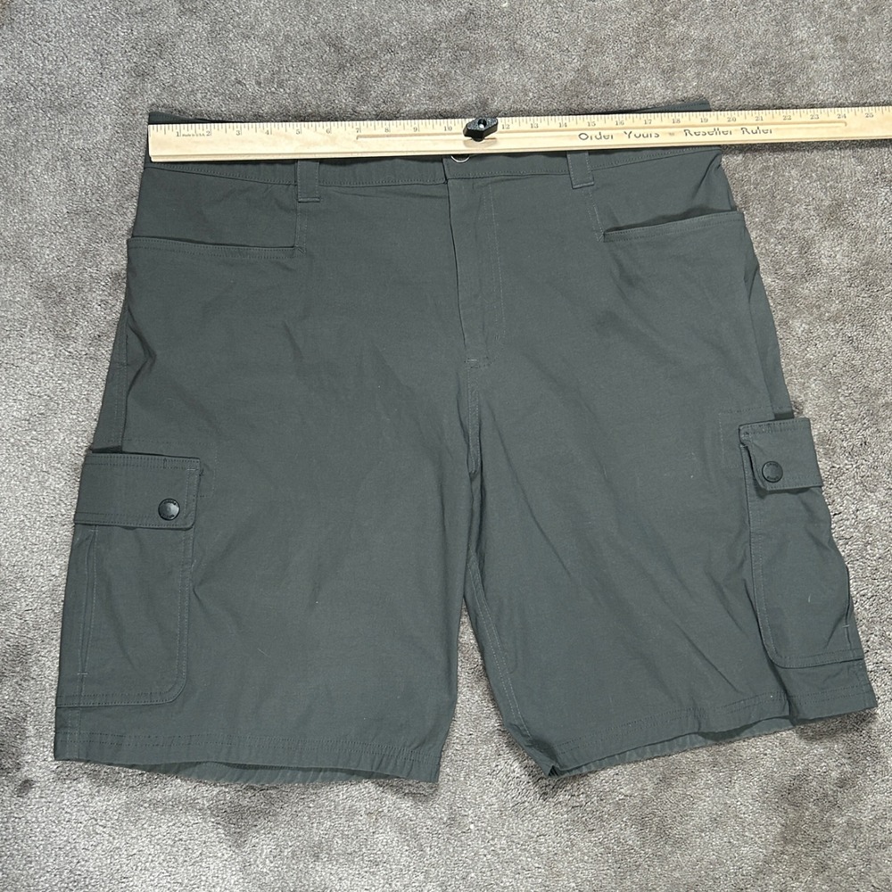 Orvis Cargo Shorts Men 38 Gray Solid Stretch Nylon Outdoor Hiking Casual - Picture 9 of 13